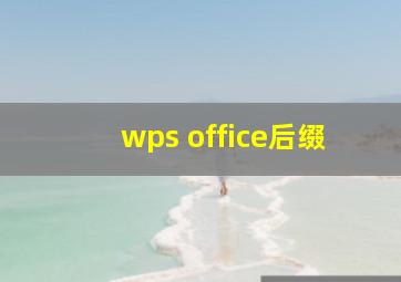 wps office后缀